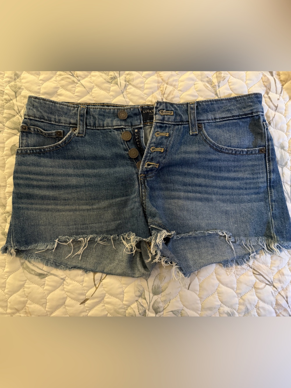 Lucky Brand Distressed Blue Denim Cutoff Shorts